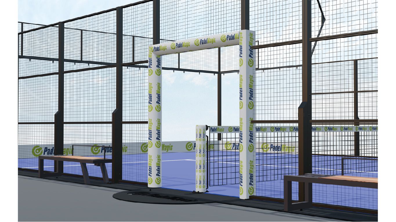 Padel Racket Movable Stand Portable Padel Court for Events - PadelMagic | Fabricante de pistas de ...