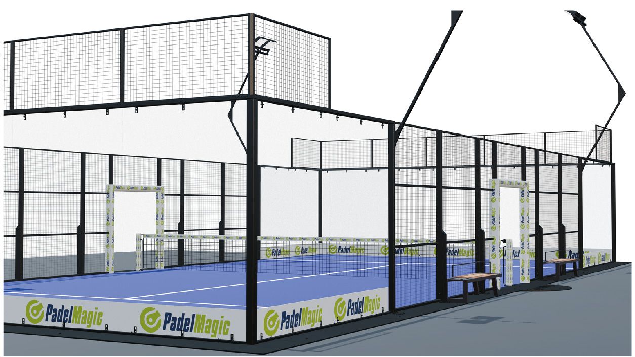 Padel Racket Movable Stand Portable Padel Court for Events - PadelMagic | Fabricante de pistas de ...